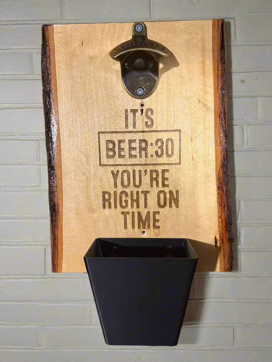 Hand Crafted Wood Beer Bottle Opener