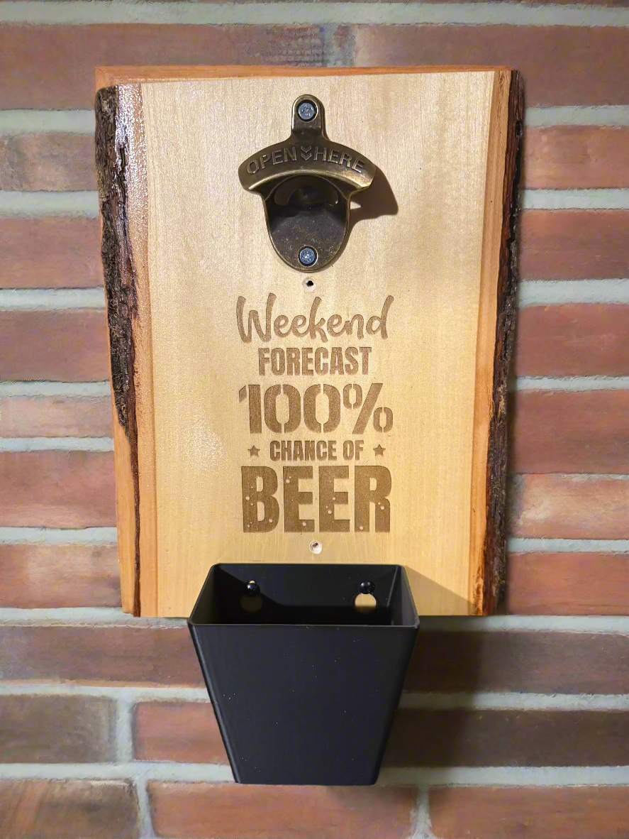 Hand Crafted Wood Beer Bottle Opener
