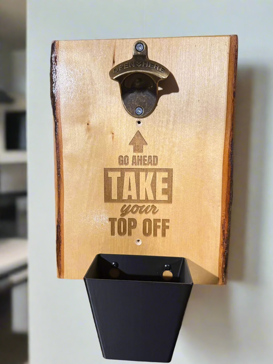 Hand Crafted Wood Beer Bottle Opener