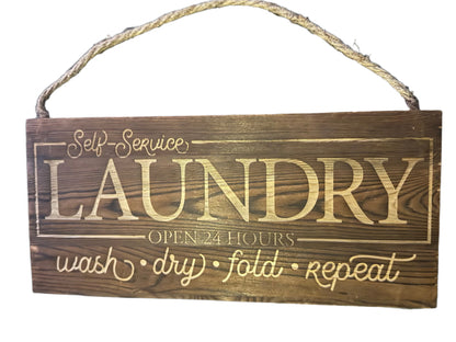 Laser Engraved Hanging Wall Signs