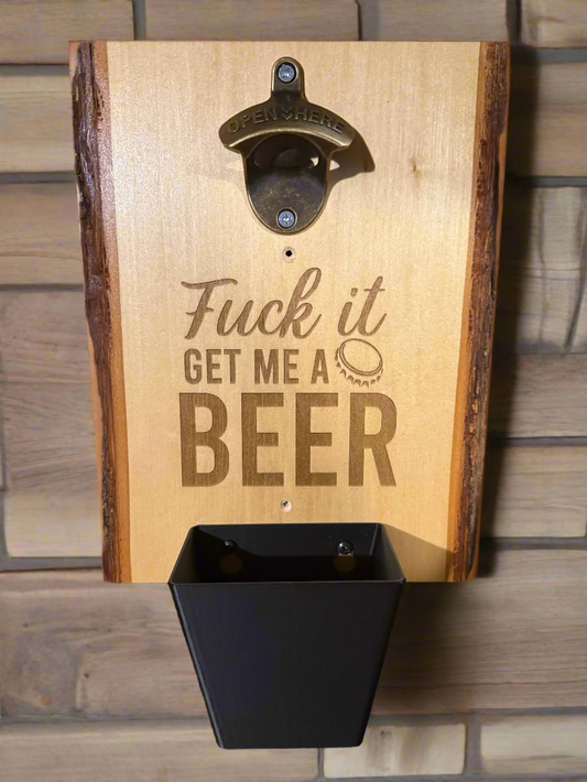 Hand Crafted Wood Beer Bottle Opener