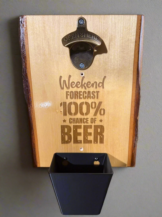 Hand Crafted Wood Beer Bottle Opener