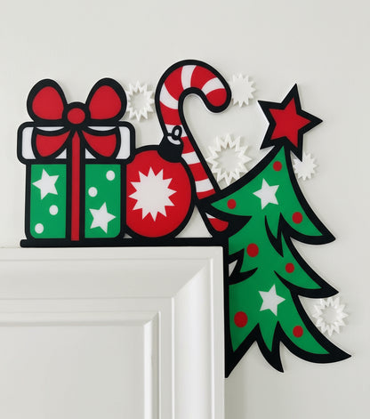 Christmas  Door Corner (Tree,Candy Cane,Present)