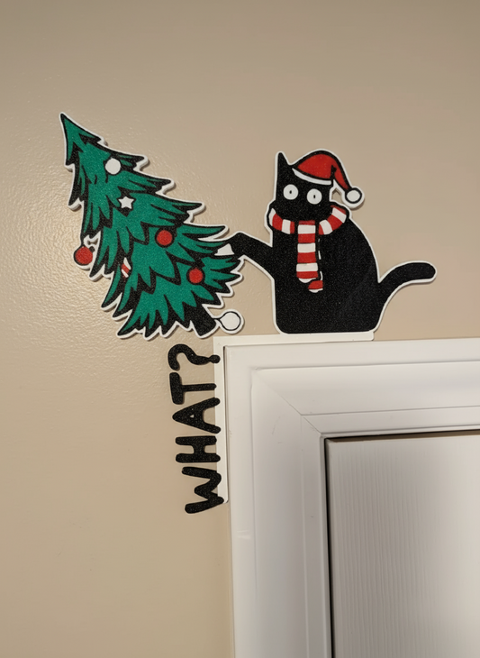 Christmas Door Corner (Christmas Cat)