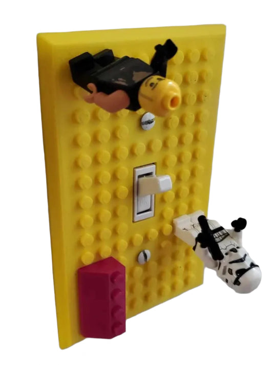 Single Toggle Brick Light Switch Plate